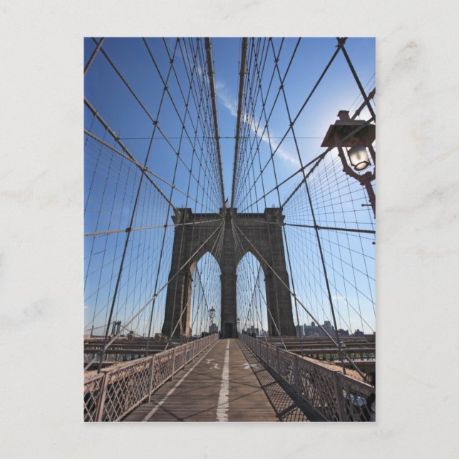 brooklyn bridge i den nya arbetsorten vykort (Framsida)