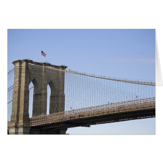 Brooklyn Bridge i New York City, New 2 Hälsningskort (Framsidan Horizontal)