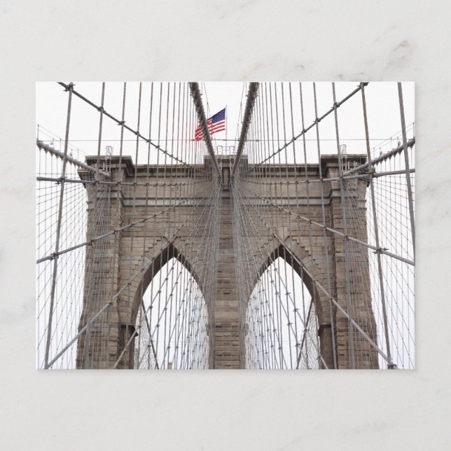 Brooklyn Bridge i New York City Vykort (Framsida)