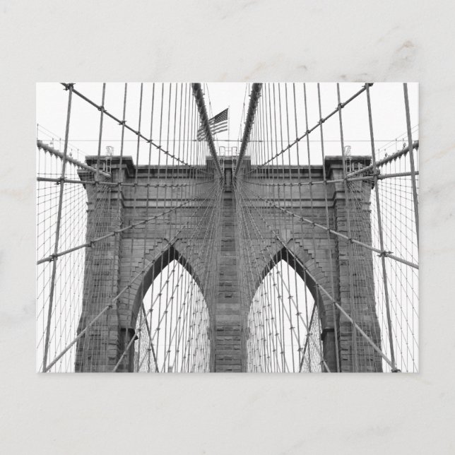 Brooklyn Bridge i New York City Vykort (Framsida)