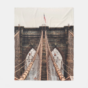 Brooklyn Bridge i New Yorkabstract, america, amer Fleecefilt
