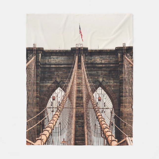 Brooklyn Bridge i New Yorkabstract, america, amer Fleecefilt (Framsidan)