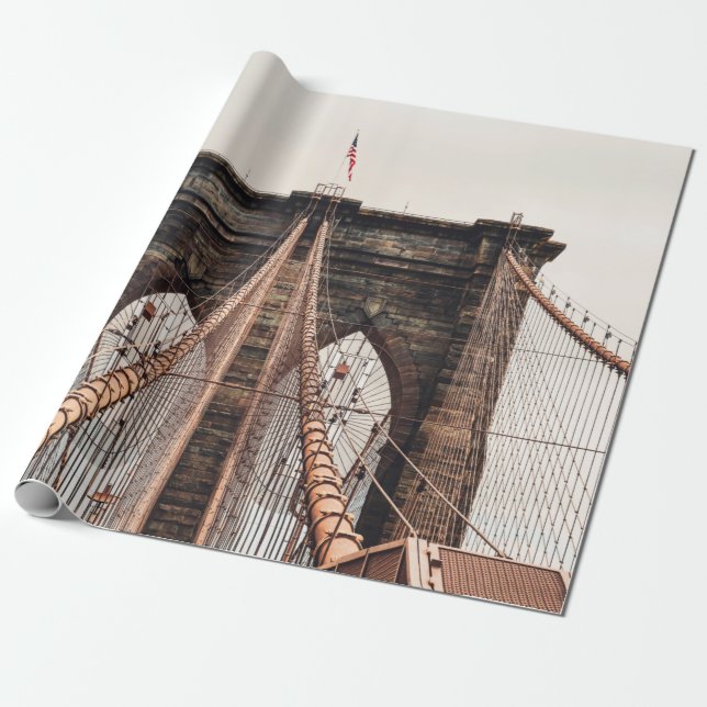 Brooklyn Bridge i New Yorkabstract, america, amer Presentpapper (Utrullad)