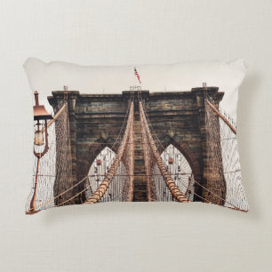 Brooklyn Bridge i New Yorkabstract, america, amer Prydnadskudde