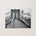 Brooklyn Bridge i sommarpusslet Pussel<br><div class="desc">Njut av en tid att sätta ihop det vackra svarta och vita pusslet av Brooklyn Bridge i sommaren. Originalfotografi efter Kreativ Union Design©</div>