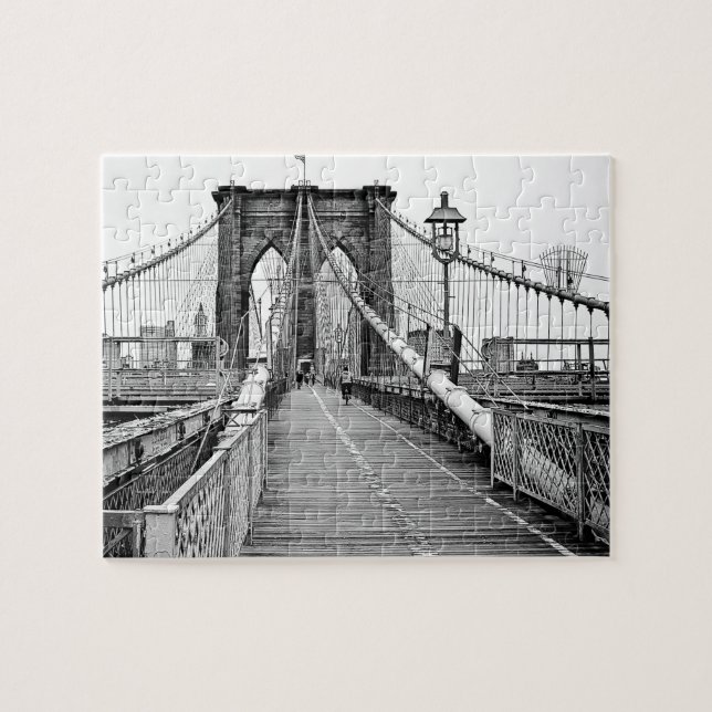 Brooklyn Bridge i sommarpusslet Pussel (Horisontell)