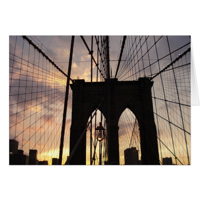 Brooklyn Bridge i Sunset OBS Kort (Framsidan Horizontal)