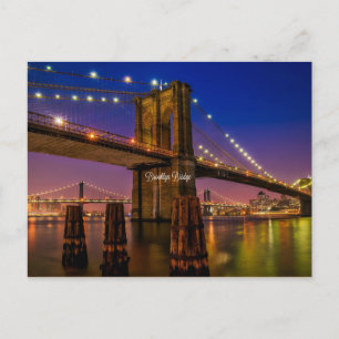 Brooklyn Bridge i Twilight Vykort