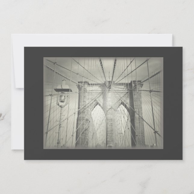 Brooklyn Bridge-inbjudan - klassisk Inbjudningar (Framsida)