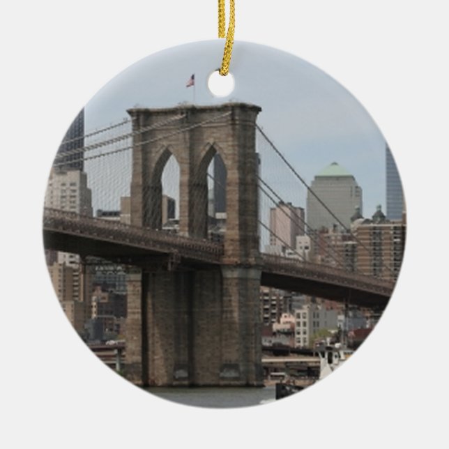 Brooklyn Bridge Julgransprydnad Keramik (Framsidan)