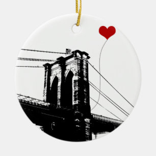 Brooklyn Bridge Julgransprydnad Keramik
