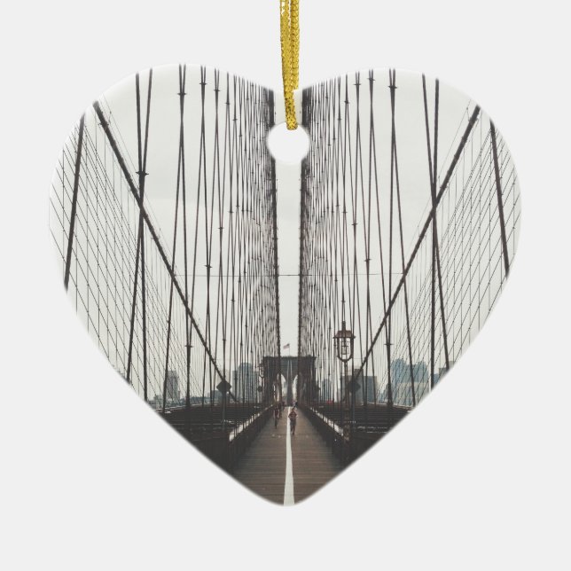 brooklyn bridge julgransprydnad keramik (Framsidan)