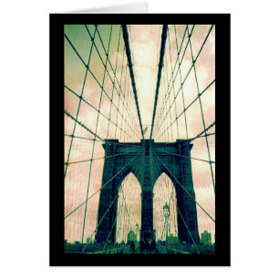 brooklyn bridge linjer hälsningskort