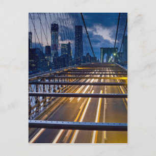 Brooklyn Bridge Ljus i natt Vykort