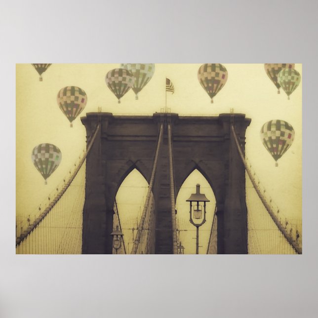Brooklyn Bridge-Luftballonger Poster (Framsidan)