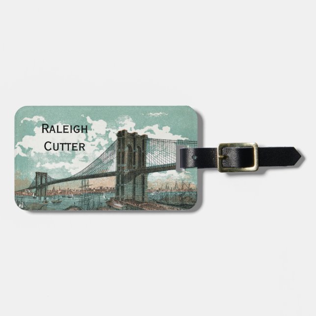 Brooklyn Bridge Luggage Tag Bagagebricka (Horisontell Framsida)