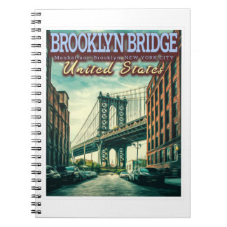 BROOKLYN BRIDGE - MANHATTAN - BROOKLYN - NEW YORK ANTECKNINGSBOK