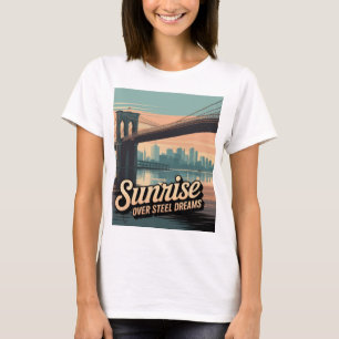 Brooklyn Bridge Morgonpromenad T Shirt