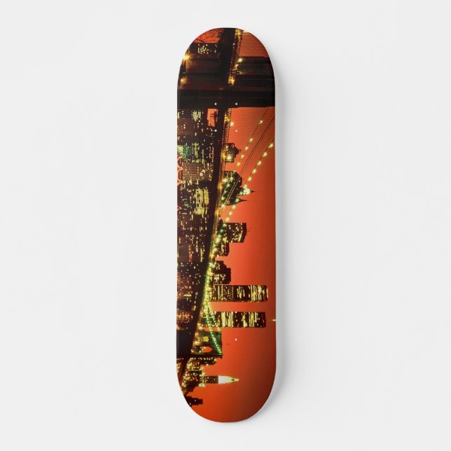 Brooklyn Bridge nattetid Mini Skateboard Bräda 18,7 Cm (Framsida)