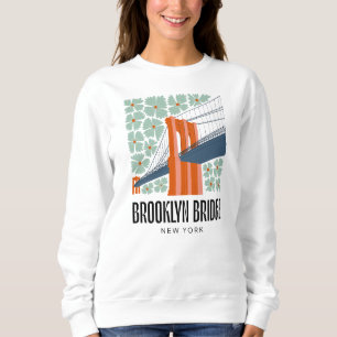 Brooklyn Bridge New York abstrakt blommigt rese T Shirt