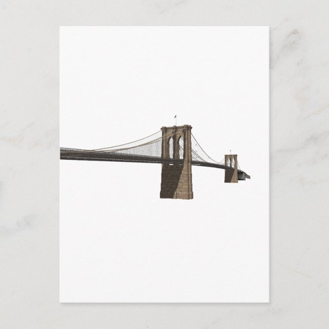 Brooklyn Bridge: New York City: 3D-modell: Vykort (Framsida)