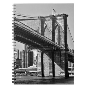 Brooklyn Bridge New York City Anteckningsbok Med Spiral