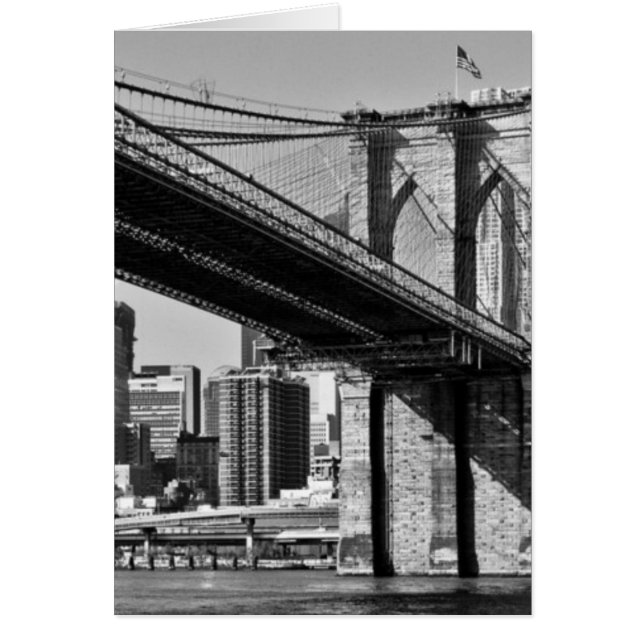 Brooklyn Bridge New York City Hälsningskort (Framsidan)