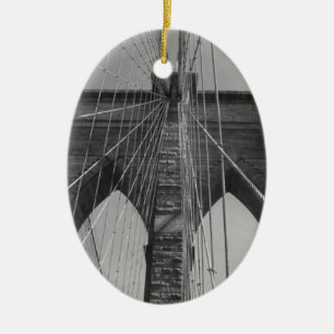 Brooklyn Bridge New York City Julgransprydnad Keramik