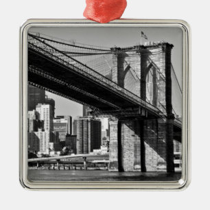Brooklyn Bridge New York City Julgransprydnad Metall