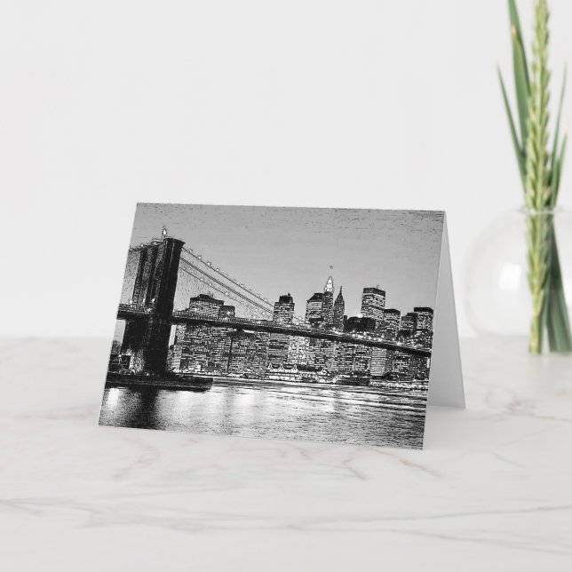 Brooklyn Bridge New York City Kort (Framsida)