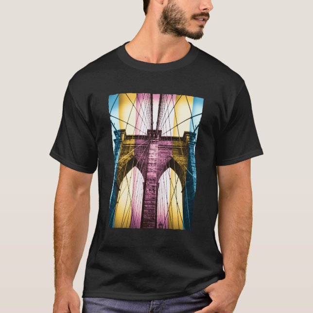 Brooklyn Bridge - New York City - NYC T Shirt (Framsida)