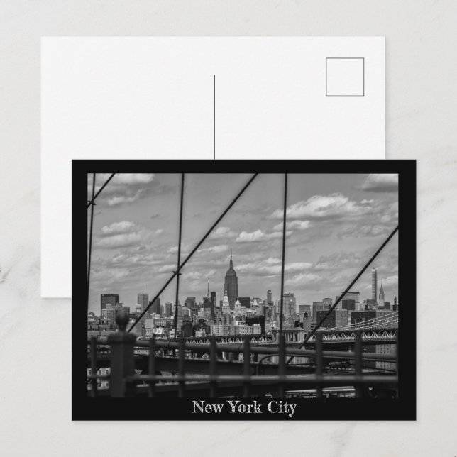 Brooklyn Bridge, New York City Postcard Vykort (Fram/baksida)