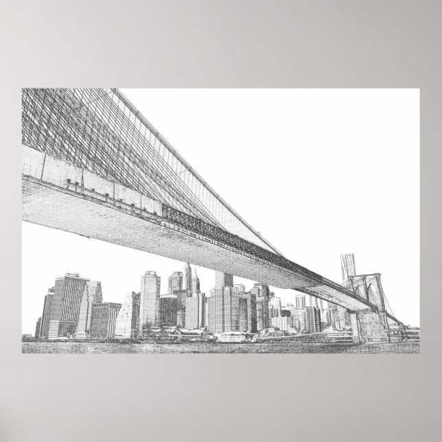 Brooklyn Bridge, New York City Poster (Framsidan)
