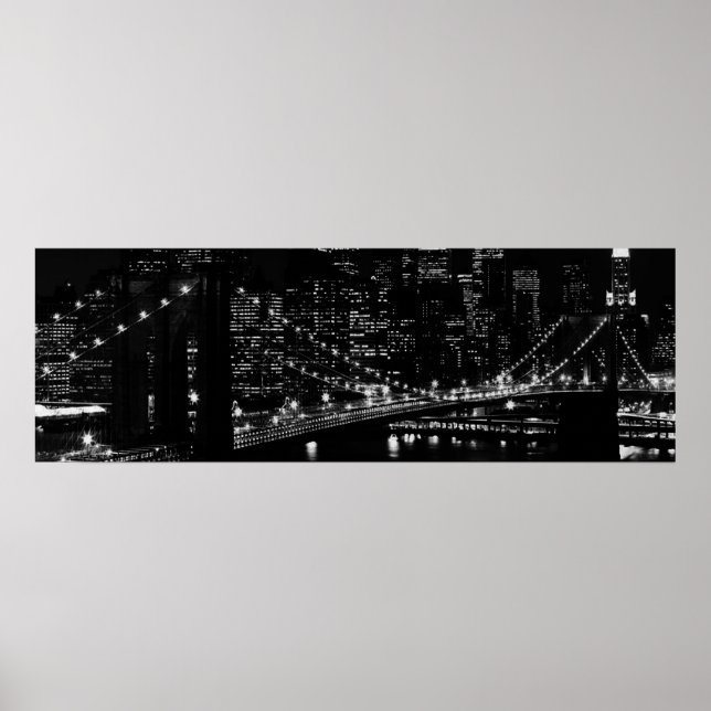 Brooklyn Bridge New York City Poster Skriv ut (Framsidan)