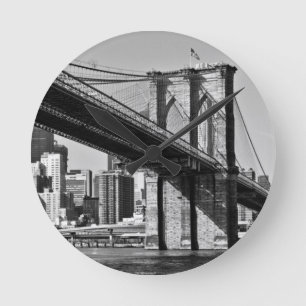 Brooklyn Bridge New York City Rund Klocka