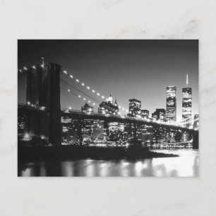 Brooklyn Bridge New York City Skyline Manhattan Vykort