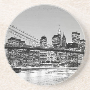 Brooklyn Bridge New York City Underlägg Sandsten