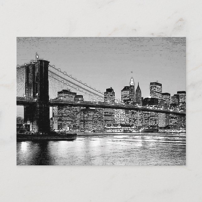Brooklyn Bridge New York City Vykort (Framsida)