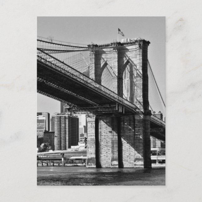 Brooklyn Bridge New York City Vykort (Framsida)