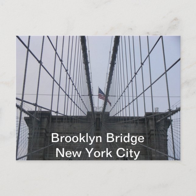 Brooklyn Bridge, New York City Vykort (Framsida)