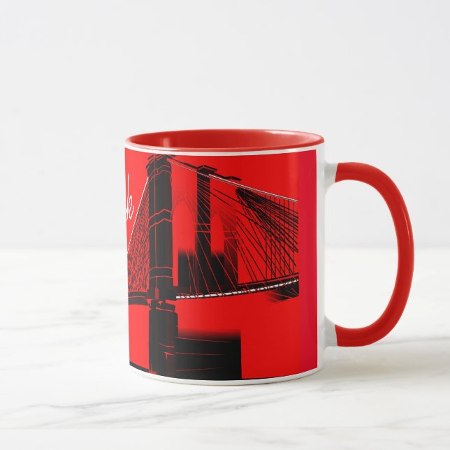 Brooklyn Bridge New York Design Mugg (Höger)