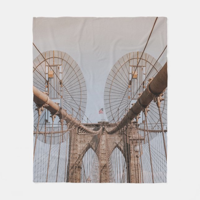 BROOKLYN BRIDGE NEW YORK FLEECEFILT (Framsidan)