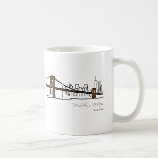 Brooklyn bridge New york illustration au trait Kaffemugg