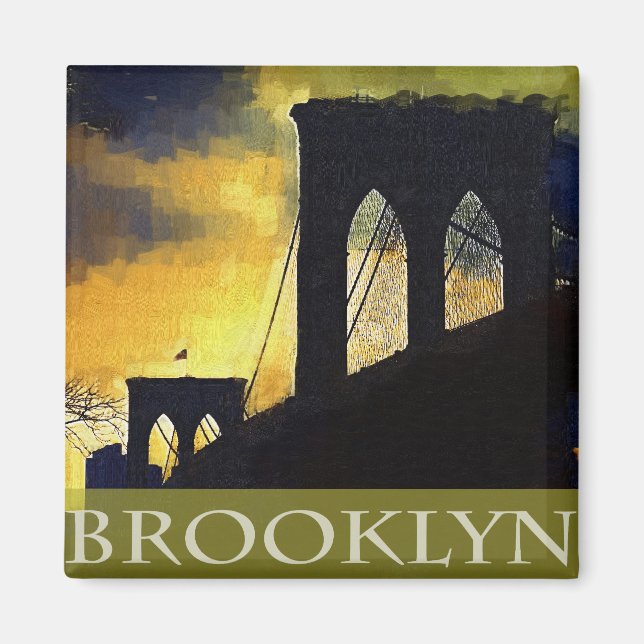 Brooklyn Bridge, New York Magnet (Framsidan)