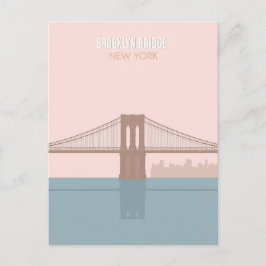 Brooklyn Bridge New York Minimalistisk Konst Vykort