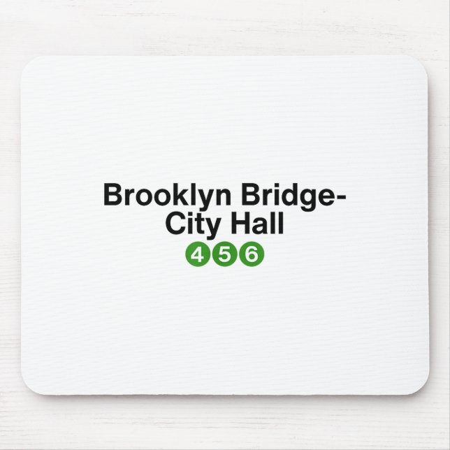 Brooklyn Bridge New York Subway Station Signs, Nyc Musmatta (Framsidan)