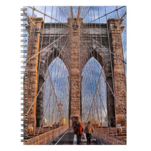 Brooklyn Bridge New York USA Anteckningsbok Med Spiral