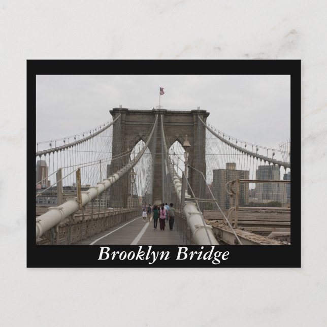 Brooklyn Bridge, New York Vykort (Framsida)