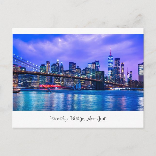 Brooklyn bridge, New York Vykort (Framsida)