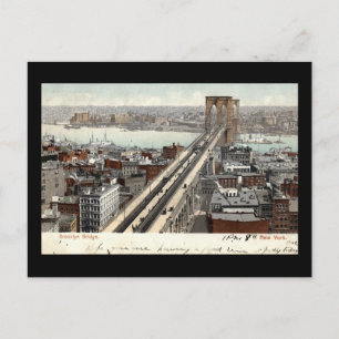 Brooklyn Bridge NY 1907 Vintage Vykort